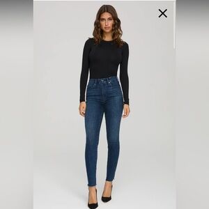 Good American Jeans - GOOD LEGS W/ RAW CHEWED HEM | BLUE653